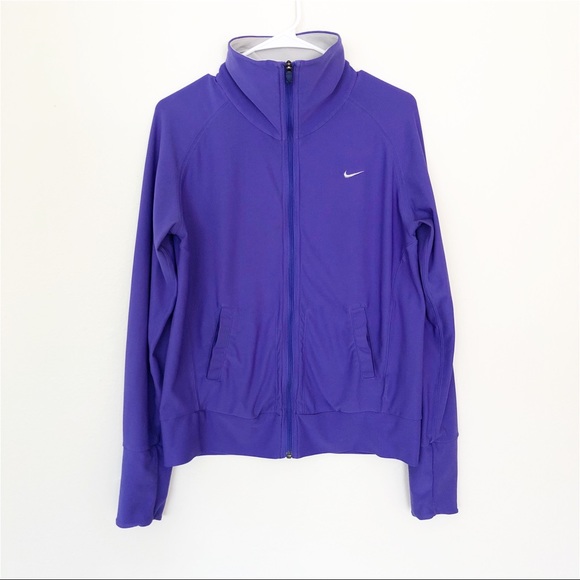 Nike Jackets & Blazers - Nike Purple Dri-Fit Zip Up Running Jacket